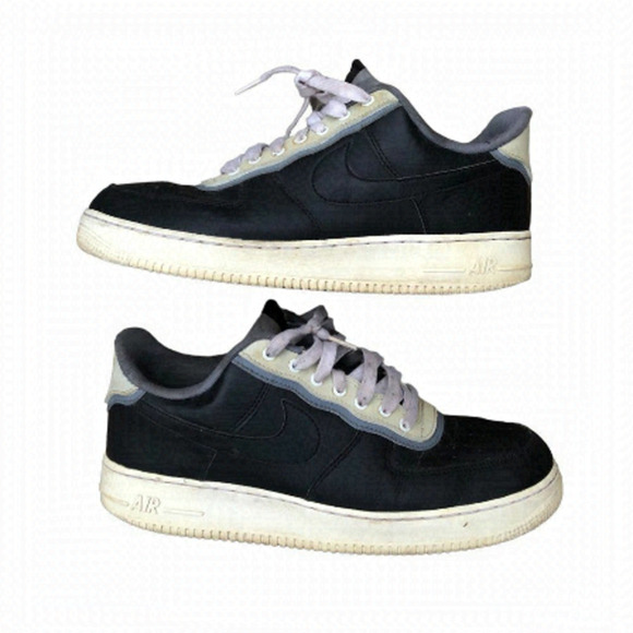 RARE Nike Air Force 1 Low '07 LV8 1 Black Pure Platinum Size 11 - Picture 1 of 16